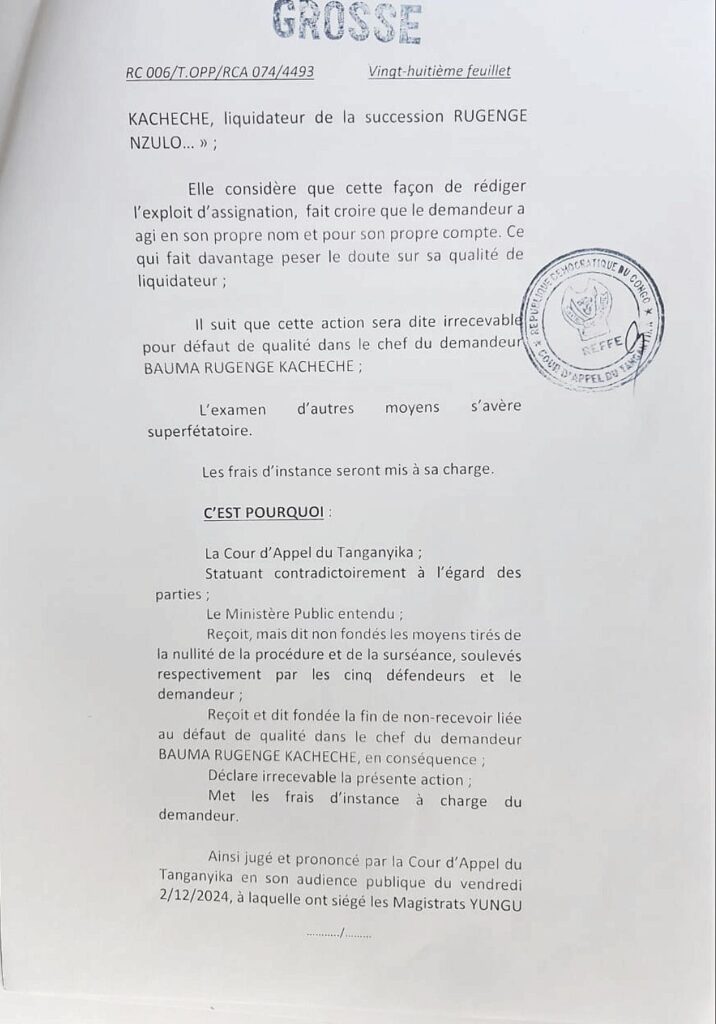 Nord-Kivu : de Nzulo à Bulengo, voici pourquoi il faut éviter d'acheter ou construire dans l'espace gagné en procès par l'ICCN contre le Village de Nzulo 2 img 20250503 0000322907404939108163840