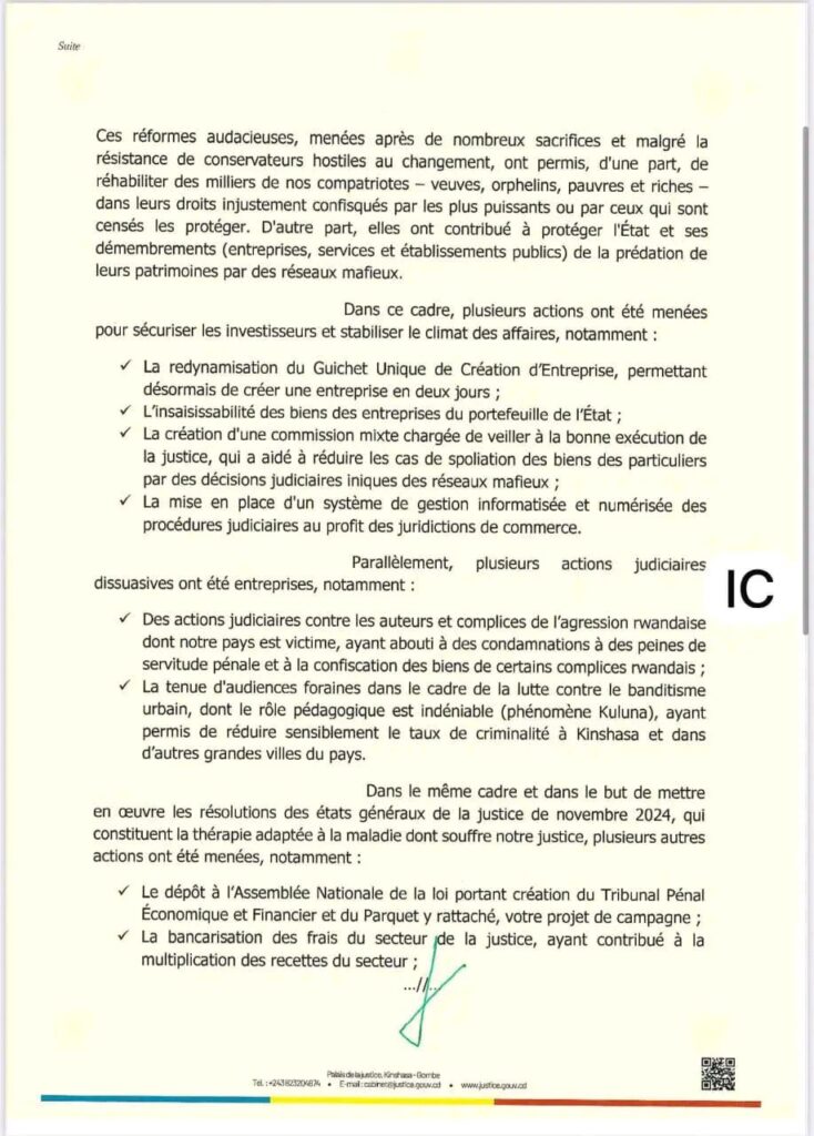 RDC : voici le contenu de la lettre de démission du ministre Constant Mutamba adressée à Félix Tshisekedi 3 17502688494299001670070777378471